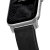 Bracelet Apple Watch 44mm / 42mm Nomad en cuir noir – Argent 2