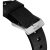 Bracelet Apple Watch 44mm / 42mm Nomad en cuir noir – Argent 6