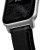 Bracelet Apple Watch 44/42mm Nomad Traditional en cuir noir – Argent 3