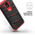 Zizo Bolt Nokia 3.1 C Case & Screen Protector- Black and Red 3