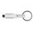 4smarts 3in1 Lightning, USB-C & Micro USB Cable KeyRing - White 4