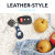 Olixar Apple AirTags Leather-Style Protective Keyring - Navy Blue 2