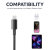 Olixar Braided USB-A to Lightning Charge And Sync Cable - 1.5m - Black 2