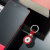 Olixar Apple AirTags Genuine Leather Protective Keyring - Red 4
