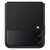 Official Samsung Galaxy Z Flip 3 Genuine Leather Cover Case - Black 2
