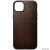 Nomad Leather Modern Rustic Brown Protective Case - For iPhone 14 Plus 6