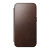 Nomad Horween Leather Modern Folio Rustic Brown Case - For iPhone 14 Pro 5
