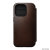 Nomad Horween Leather Modern Folio Rustic Brown Case - For iPhone 14 Pro 9