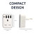 UK to EU Travel Adaptor with 3 USB-A and 1 USB-C Port 3