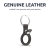 Olixar Apple AirTags Genuine Leather Protective Keyring 2 Pack - Black 2
