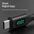 Araree Black 100W USB-C to USB-C 1.2m LED Display Fast Sync and Charge Cable 11