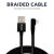 Olixar 1.5m Black USB-A to Lightning Right Angled Braided Cable - For iPhone 11 4
