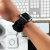 Lovecases Black Satin Scrunchie Strap - For Apple Watch SE 2022 40mm 4