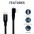 Olixar Black 1.5m L Shaped USB-C to C Right-Angled Braided Charge and Sync Cable - For MacBook Air 15" 2023 3