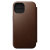 Nomad Leather Modern Folio Brown Protective Case - For iPhone 15 2