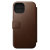 Nomad Leather Modern Folio Brown Protective Case - For iPhone 15 3