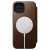 Nomad Leather Modern Folio Brown Protective Case - For iPhone 15 4